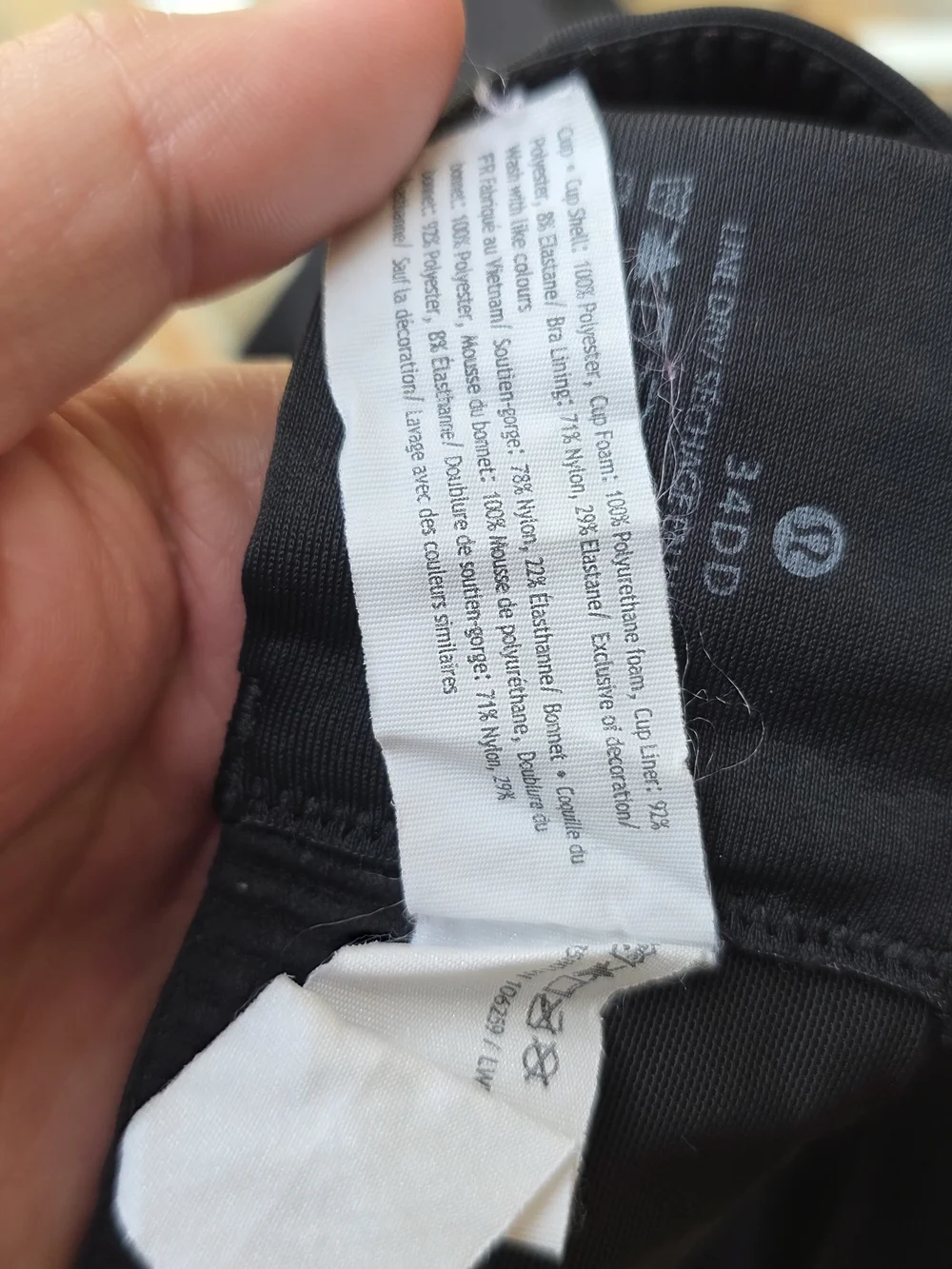lululemon athletica Black Crisscross Back Sports Bra